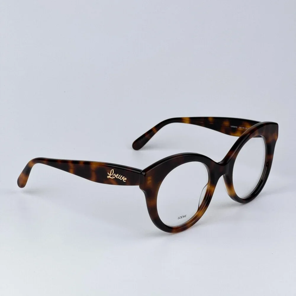 Loewe CURVY LW50074I 052 Women NEW AUTHENTIC Eyeglasses Havana Round